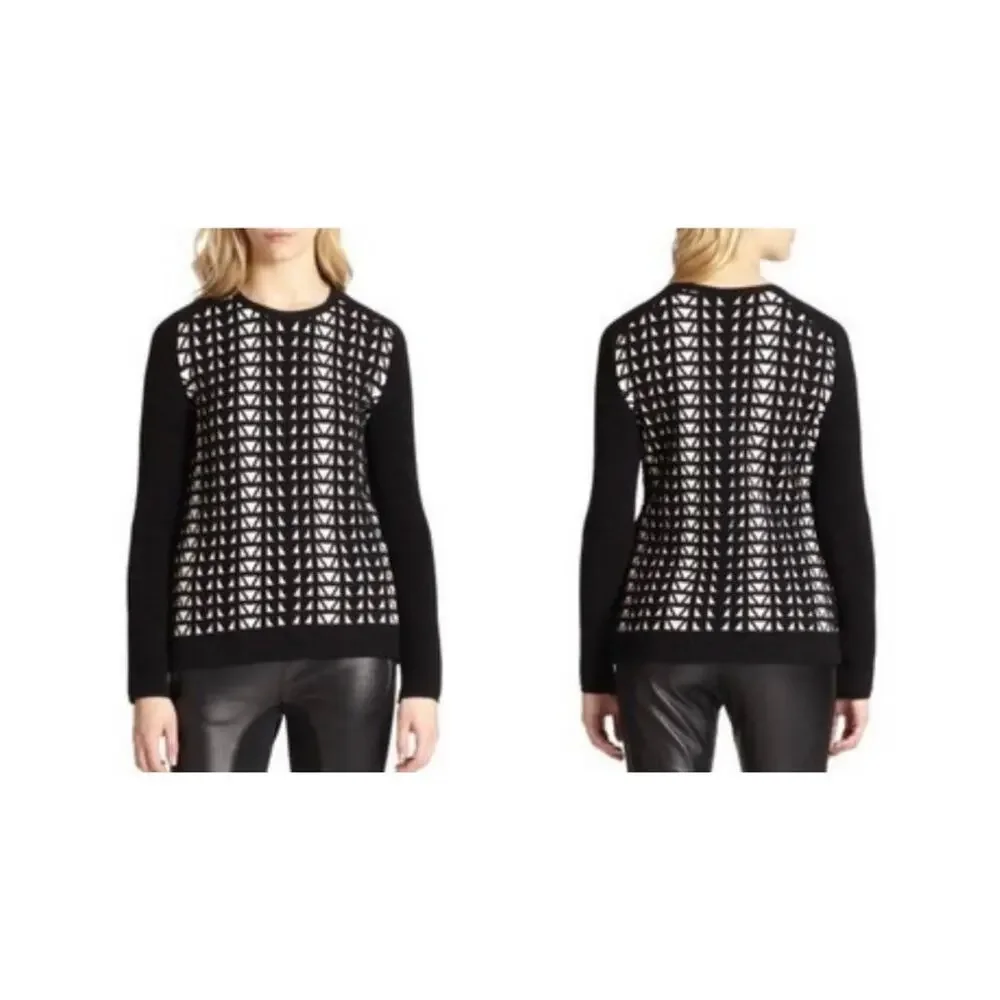 Faith Connexion Paris Geometric Jacquard Sweater Small Saks Fifth Avenue Luxury